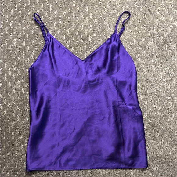 Dark Purple Silk Spaghetti Strap Blouse - Victoria Secret - Picture 6 of 8